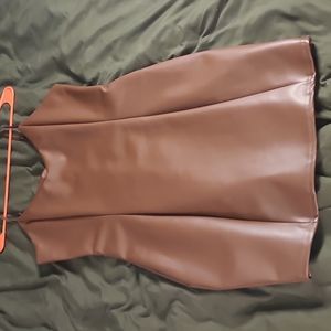 Sexy Faux Leather Dress